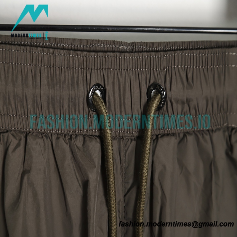 Moncler - White Leather Beach Shorts Pants Moncler - White Leather Beach Shorts Pants